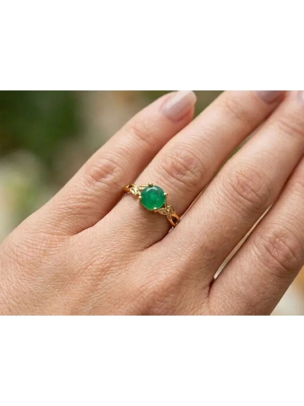 Genuine 1.95 Cts Emerald Ring 10k Solid Yellow Gold